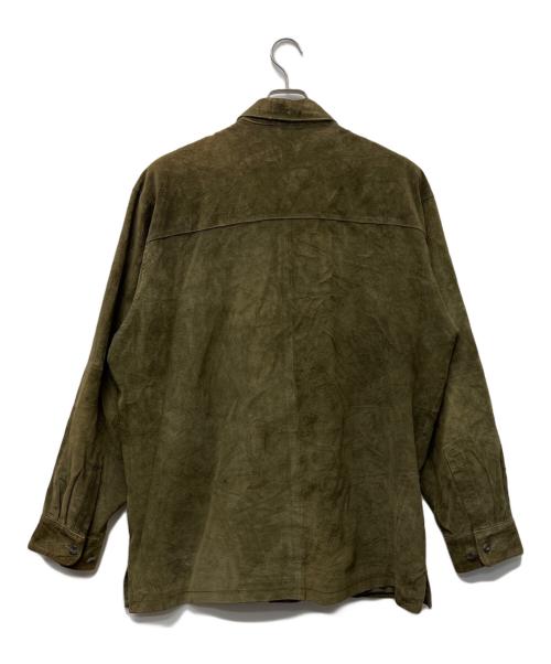 PERRY ELLIS（ペリーエリス）PERRY ELLIS (ペリーエリス) スウェードジャケット オリーブ サイズ:Ｌの古着・服飾アイテム