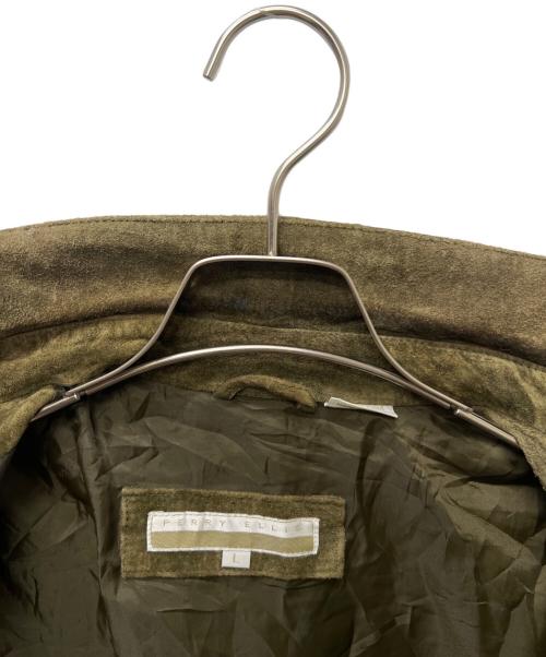 PERRY ELLIS（ペリーエリス）PERRY ELLIS (ペリーエリス) スウェードジャケット オリーブ サイズ:Ｌの古着・服飾アイテム