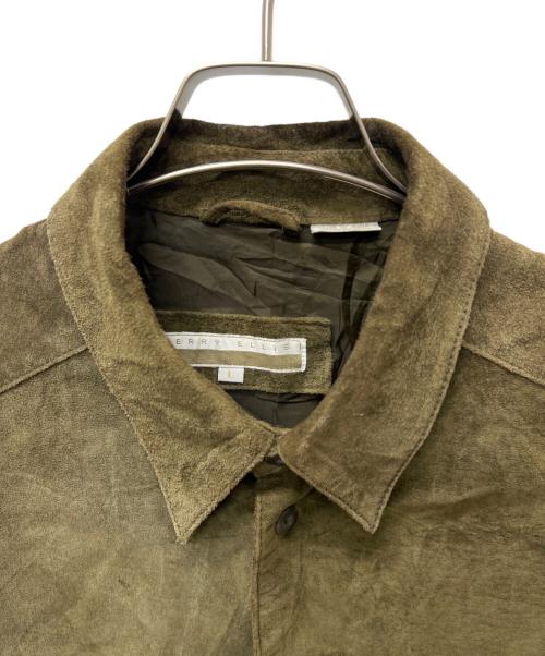 PERRY ELLIS（ペリーエリス）PERRY ELLIS (ペリーエリス) スウェードジャケット オリーブ サイズ:Ｌの古着・服飾アイテム