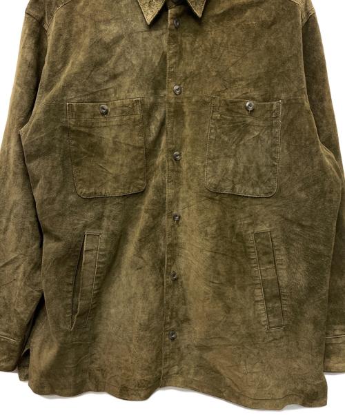 PERRY ELLIS（ペリーエリス）PERRY ELLIS (ペリーエリス) スウェードジャケット オリーブ サイズ:Ｌの古着・服飾アイテム