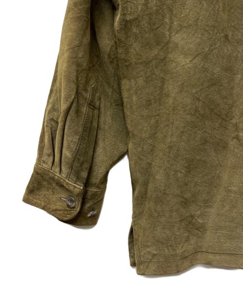 PERRY ELLIS（ペリーエリス）PERRY ELLIS (ペリーエリス) スウェードジャケット オリーブ サイズ:Ｌの古着・服飾アイテム