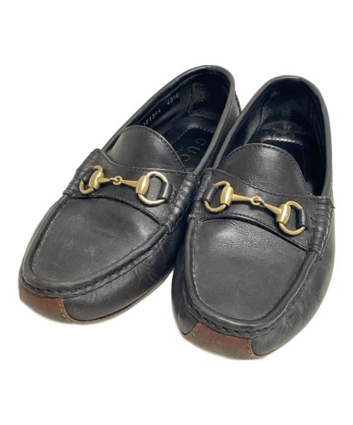 GUCCI（グッチ）GUCCI (グッチ) レザーローファー ブラック サイズ:SIZE 40 1/2の古着・服飾アイテム