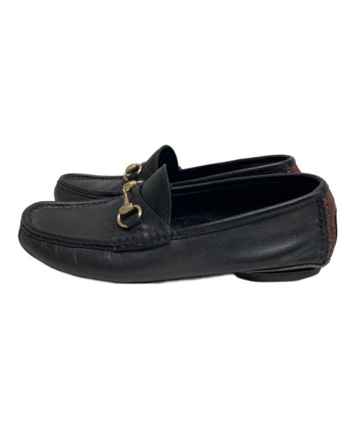 GUCCI（グッチ）GUCCI (グッチ) レザーローファー ブラック サイズ:SIZE 40 1/2の古着・服飾アイテム