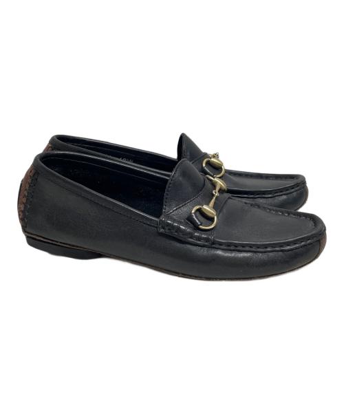 GUCCI（グッチ）GUCCI (グッチ) レザーローファー ブラック サイズ:SIZE 40 1/2の古着・服飾アイテム