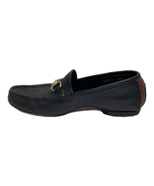 GUCCI（グッチ）GUCCI (グッチ) レザーローファー ブラック サイズ:SIZE 40 1/2の古着・服飾アイテム