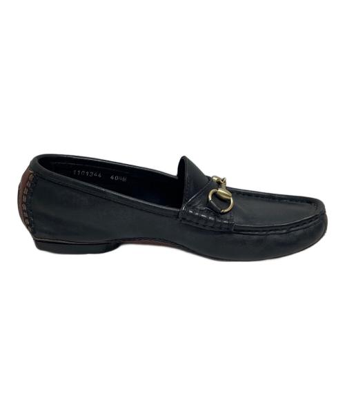 GUCCI（グッチ）GUCCI (グッチ) レザーローファー ブラック サイズ:SIZE 40 1/2の古着・服飾アイテム