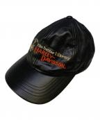 HARLEY-DAVIDSONハーレーダビッドソン）の古着「レザーキャップ　HARLEY-DAVIDSON（ハーレーダビッドソン）」｜ブラック