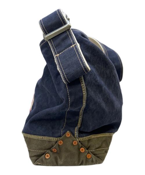 NICENESS（ナイスネス）NICENESS (ナイスネス) L.LESH 2wayショルダーバッグ ネイビー×オリーブの古着・服飾アイテム