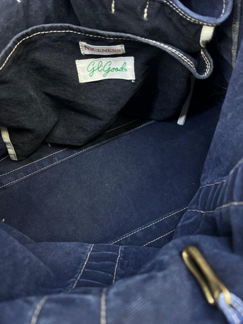NICENESS（ナイスネス）NICENESS (ナイスネス) L.LESH 2wayショルダーバッグ ネイビー×オリーブの古着・服飾アイテム