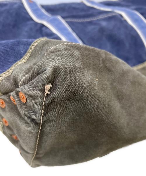 NICENESS（ナイスネス）NICENESS (ナイスネス) L.LESH 2wayショルダーバッグ ネイビー×オリーブの古着・服飾アイテム