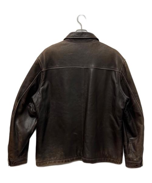 BURBERRY LONDON（バーバリーロンドン）BURBERRY LONDON (バーバリーロンドン) レザージャケット ブラウン サイズ:Ｌの古着・服飾アイテム