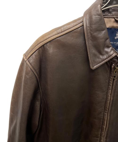 BURBERRY LONDON（バーバリーロンドン）BURBERRY LONDON (バーバリーロンドン) レザージャケット ブラウン サイズ:Ｌの古着・服飾アイテム