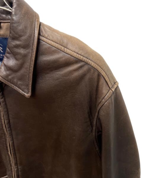 BURBERRY LONDON（バーバリーロンドン）BURBERRY LONDON (バーバリーロンドン) レザージャケット ブラウン サイズ:Ｌの古着・服飾アイテム