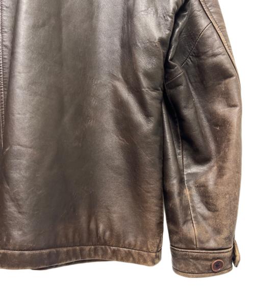 BURBERRY LONDON（バーバリーロンドン）BURBERRY LONDON (バーバリーロンドン) レザージャケット ブラウン サイズ:Ｌの古着・服飾アイテム