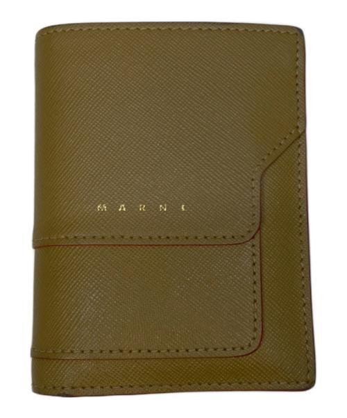 MARNI（マルニ）MARNI (マルニ) サフィアーノレザー バイフォールドウォレット ベージュの古着・服飾アイテム