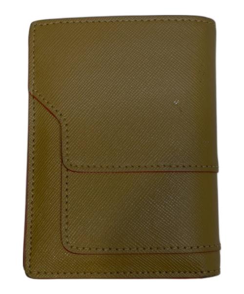 MARNI（マルニ）MARNI (マルニ) サフィアーノレザー バイフォールドウォレット ベージュの古着・服飾アイテム