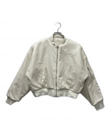 NIKE（ナイキ）の古着「NSW ファックス ファー ボンバー ジャケット」｜ホワイト