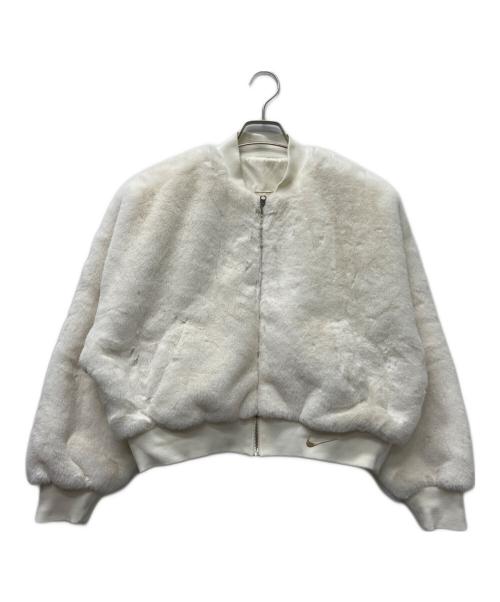 NIKE（ナイキ）NIKE (ナイキ) NSW ファックス ファー ボンバー ジャケット ホワイト サイズ:Ｍの古着・服飾アイテム