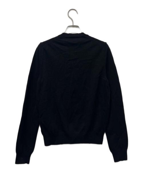 PLAY COMME des GARCONS（プレイコムデギャルソン）PLAY COMME des GARCONS (プレイコムデギャルソン) ダブルハートワッペンカーディガン ブラック サイズ:Ｌの古着・服飾アイテム