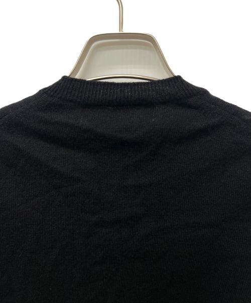 PLAY COMME des GARCONS（プレイコムデギャルソン）PLAY COMME des GARCONS (プレイコムデギャルソン) ダブルハートワッペンカーディガン ブラック サイズ:Ｌの古着・服飾アイテム