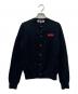 PLAY COMME des GARCONS（プレイコムデギャルソン）の古着「ダブルハートワッペンカーディガン」｜ブラック