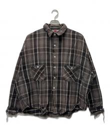 SAINT MICHAEL（セントマイケル）の古着「Flannel Shirt 」｜グレー