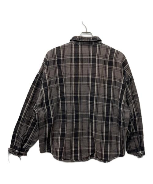 SAINT MICHAEL（セントマイケル）SAINT MICHAEL (セントマイケル) Flannel Shirt  グレー サイズ:Ｌの古着・服飾アイテム