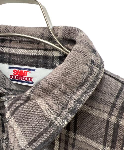 SAINT MICHAEL（セントマイケル）SAINT MICHAEL (セントマイケル) Flannel Shirt  グレー サイズ:Ｌの古着・服飾アイテム