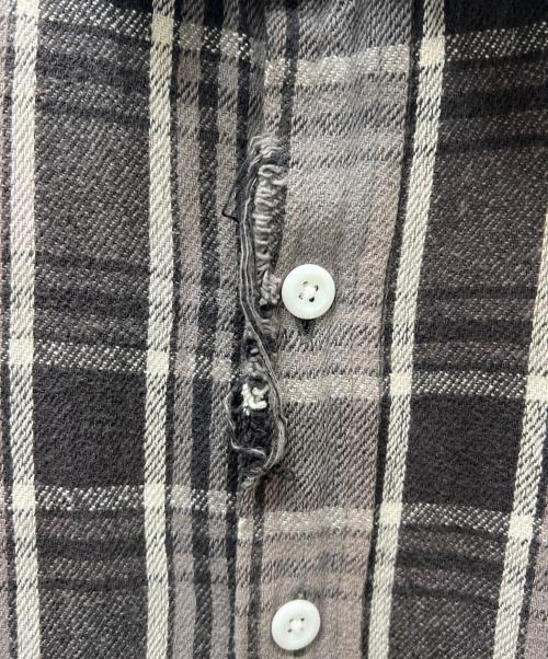SAINT MICHAEL（セントマイケル）SAINT MICHAEL (セントマイケル) Flannel Shirt  グレー サイズ:Ｌの古着・服飾アイテム