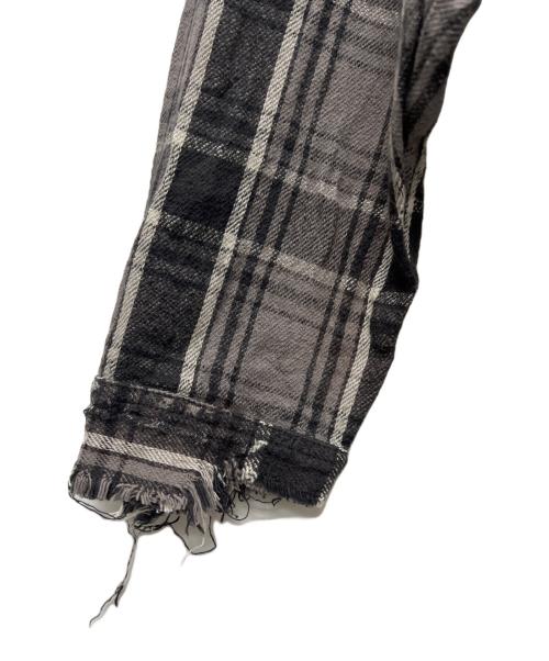 SAINT MICHAEL（セントマイケル）SAINT MICHAEL (セントマイケル) Flannel Shirt  グレー サイズ:Ｌの古着・服飾アイテム