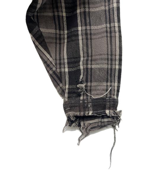 SAINT MICHAEL（セントマイケル）SAINT MICHAEL (セントマイケル) Flannel Shirt  グレー サイズ:Ｌの古着・服飾アイテム