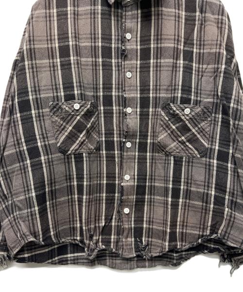 SAINT MICHAEL（セントマイケル）SAINT MICHAEL (セントマイケル) Flannel Shirt  グレー サイズ:Ｌの古着・服飾アイテム