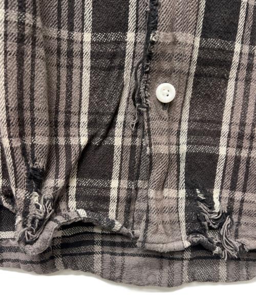 SAINT MICHAEL（セントマイケル）SAINT MICHAEL (セントマイケル) Flannel Shirt  グレー サイズ:Ｌの古着・服飾アイテム