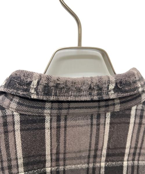 SAINT MICHAEL（セントマイケル）SAINT MICHAEL (セントマイケル) Flannel Shirt  グレー サイズ:Ｌの古着・服飾アイテム
