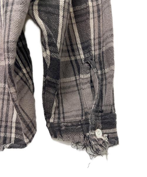SAINT MICHAEL（セントマイケル）SAINT MICHAEL (セントマイケル) Flannel Shirt  グレー サイズ:Ｌの古着・服飾アイテム