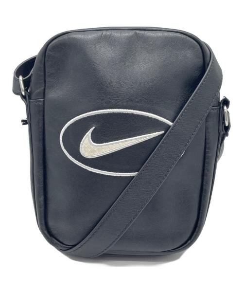 NIKE（ナイキ）NIKE (ナイキ) SUPREME (シュプリーム) レザーショルダーバッグ ブラックの古着・服飾アイテム