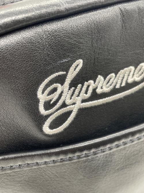 NIKE（ナイキ）NIKE (ナイキ) SUPREME (シュプリーム) レザーショルダーバッグ ブラックの古着・服飾アイテム