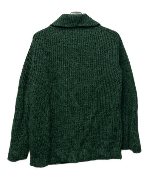 AURALEE（オーラリー）AURALEE (オーラリー) WOOL BABY ALPACA MIX RIB KNIT ZIP グリーン サイズ:４の古着・服飾アイテム
