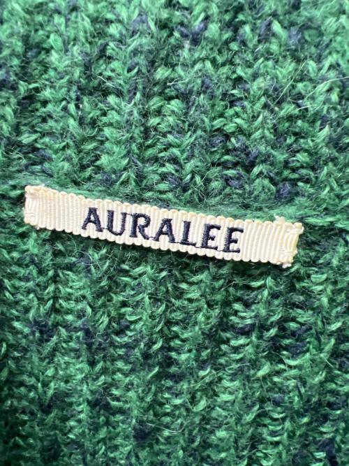 AURALEE（オーラリー）AURALEE (オーラリー) WOOL BABY ALPACA MIX RIB KNIT ZIP グリーン サイズ:４の古着・服飾アイテム