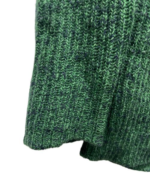AURALEE（オーラリー）AURALEE (オーラリー) WOOL BABY ALPACA MIX RIB KNIT ZIP グリーン サイズ:４の古着・服飾アイテム