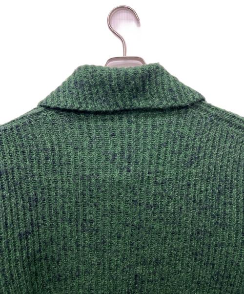 AURALEE（オーラリー）AURALEE (オーラリー) WOOL BABY ALPACA MIX RIB KNIT ZIP グリーン サイズ:４の古着・服飾アイテム
