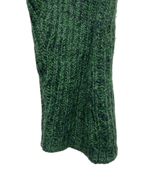 AURALEE（オーラリー）AURALEE (オーラリー) WOOL BABY ALPACA MIX RIB KNIT ZIP グリーン サイズ:４の古着・服飾アイテム