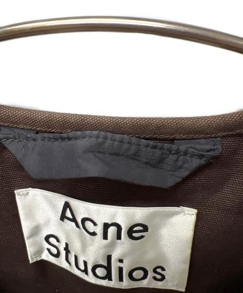 Acne studios（アクネ ストゥディオズ）Acne studios (アクネ ストゥディオズ) ナイロンダック切替フィッシングベスト ブラック×ブラウン サイズ:４６の古着・服飾アイテム