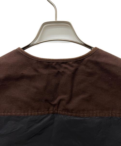 Acne studios（アクネ ストゥディオズ）Acne studios (アクネ ストゥディオズ) ナイロンダック切替フィッシングベスト ブラック×ブラウン サイズ:４６の古着・服飾アイテム