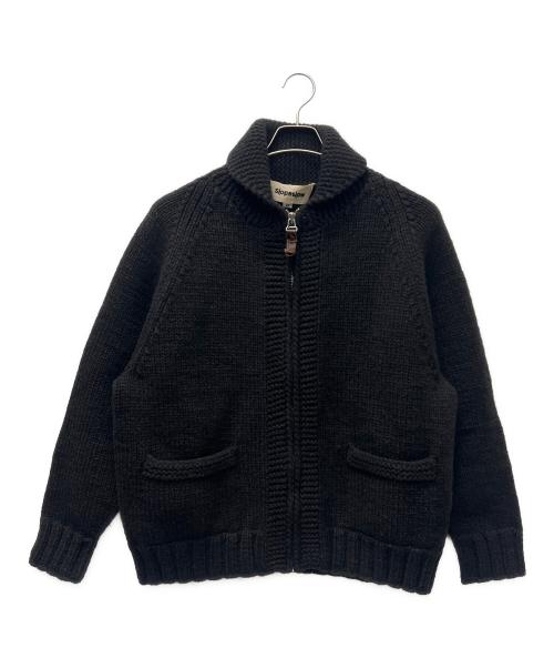 slopeslow（スロープスロウ）slopeslow (スロープスロウ) カウチンジップニット ブラック サイズ:Ｍの古着・服飾アイテム