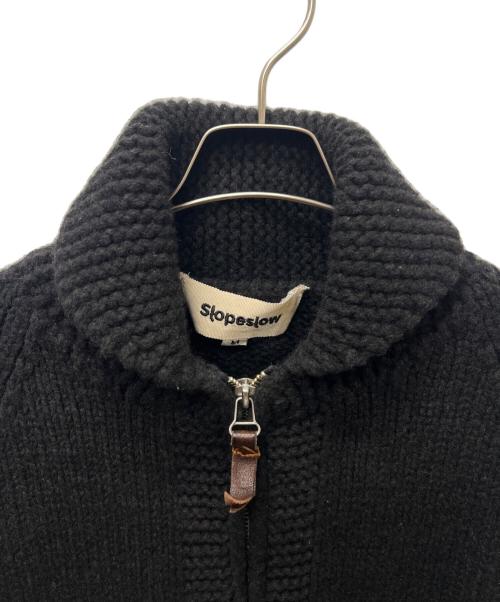 slopeslow（スロープスロウ）slopeslow (スロープスロウ) カウチンジップニット ブラック サイズ:Ｍの古着・服飾アイテム