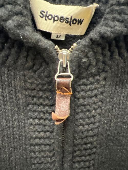 slopeslow（スロープスロウ）slopeslow (スロープスロウ) カウチンジップニット ブラック サイズ:Ｍの古着・服飾アイテム