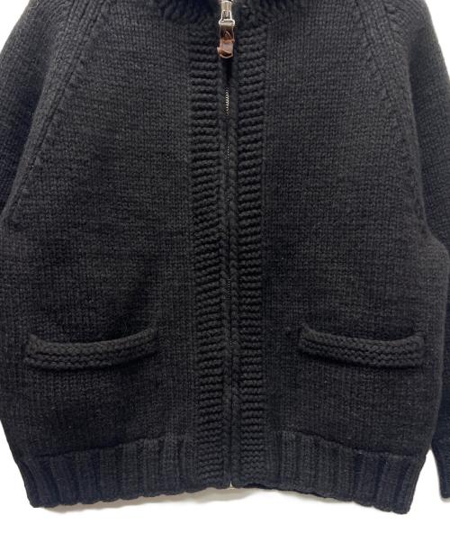 slopeslow（スロープスロウ）slopeslow (スロープスロウ) カウチンジップニット ブラック サイズ:Ｍの古着・服飾アイテム