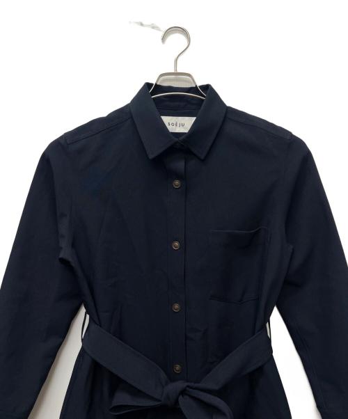 SOEJU（ソージュ）SOEJU (ソージュ) ソフトオックスシャツワンピース ネイビー サイズ:Ｍの古着・服飾アイテム