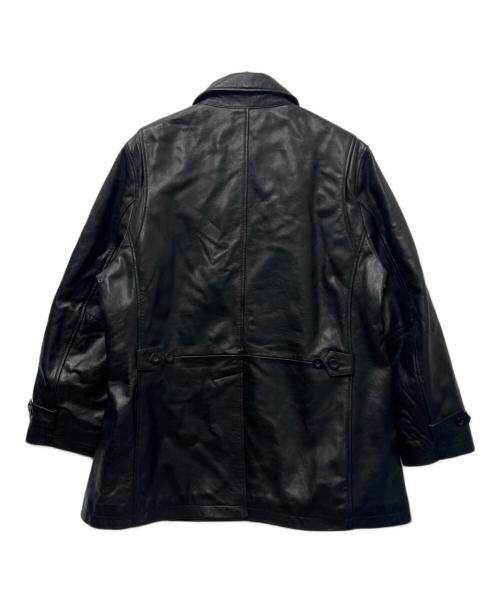 LIUGOO（リューグー）LIUGOO (リューグー) ラムレザーコート ブラック サイズ:ＬＬの古着・服飾アイテム
